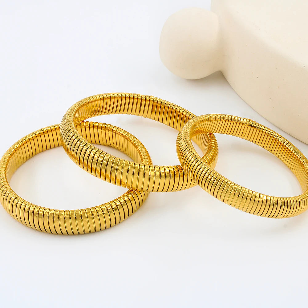 Gold Spiral Bangle