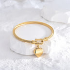 Heart Charm Bangle