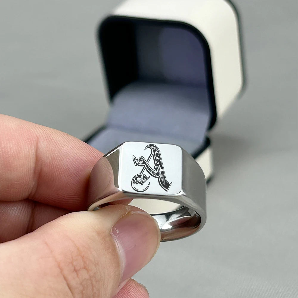 Initial Signet Ring