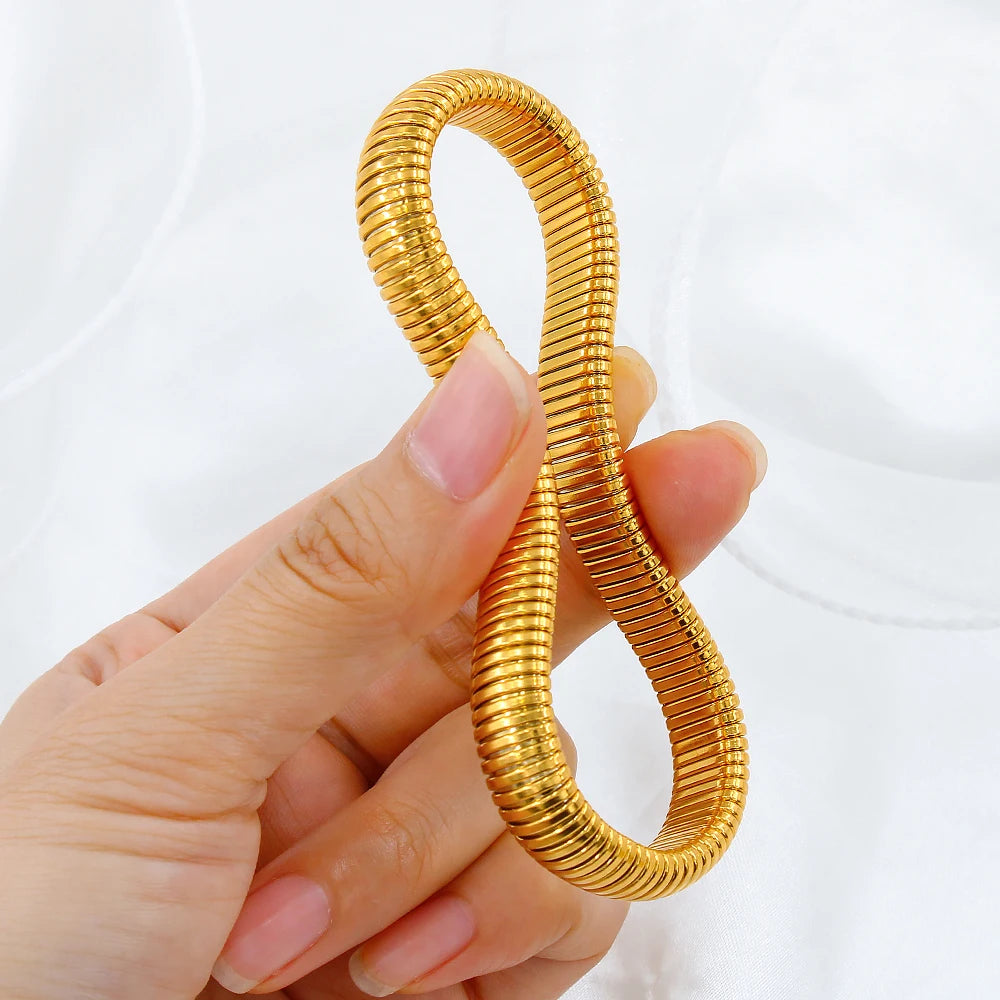Gold Spiral Bangle