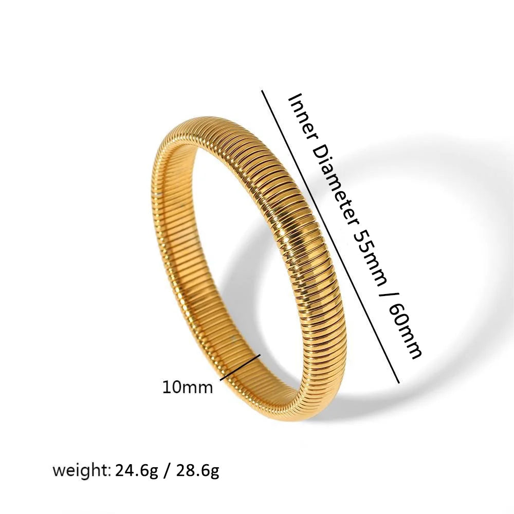 Gold Spiral Bangle