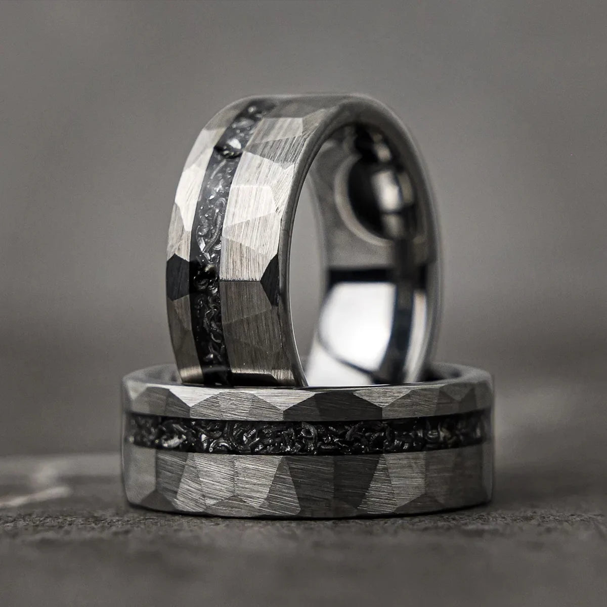 Meteorite Tungsten Ring