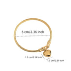 Heart Charm Bangle