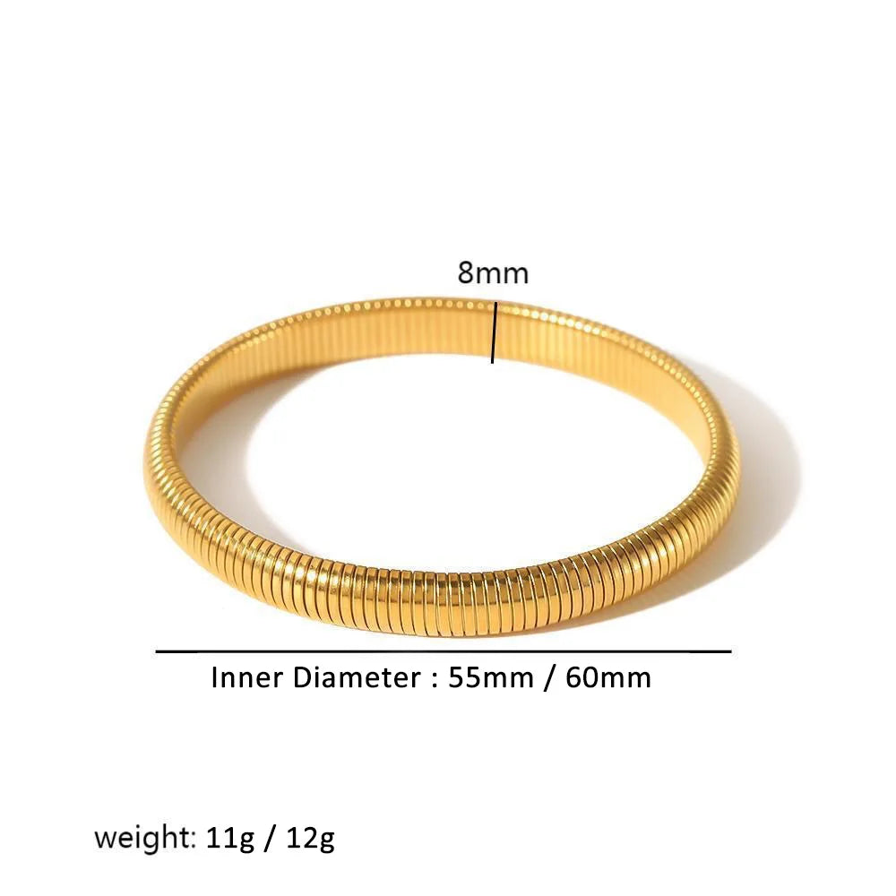 Gold Spiral Bangle
